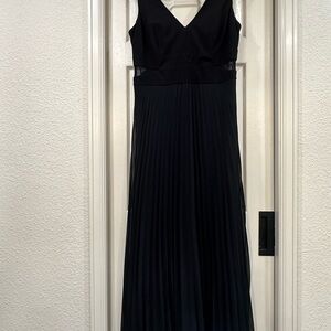 Xscape Black Pleated Maxi Dress.